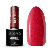 uv geliniai lakai - Claresa Soak Off UV/LED Red hibridinis nagų lakas 430 5g - 1 nuotrauka