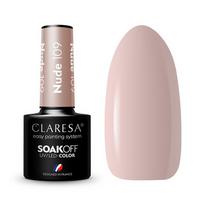 uv nagu lakas - Claresa Soak Off UV/LED Nude hibridinis nagų lakas 109 5g - 1 nuotrauka