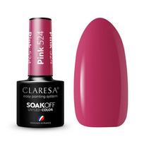 uv nagu lakas - Claresa Soak Off UV/LED Pink hibridinis nagų lakas 524 5g - 1 nuotrauka