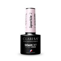 Claresa Soak Off UV/LED Sparkle hibridinis nagų lakas 2 5g