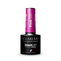 uv geliniai lakai - Claresa Soak Off UV/LED Pink hibridinis nagų lakas 551 5g - 1 nuotrauka