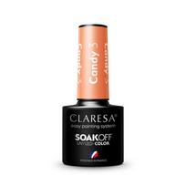 Claresa Soak Off UV/LED Candy hibridinis nagų lakas 3 5g