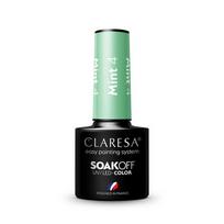Claresa Soak Off UV/LED Mint hibridinis nagų lakas 4 5g