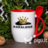 Puodelis su šaukšteliu "Karalienė"