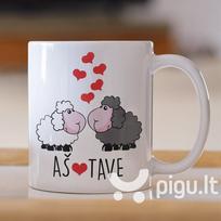 Puodelis "Įsimylėjusios avytės"