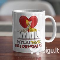 Puodelis "Myliu Tave iki dangaus"