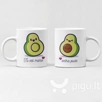 Puodelių komplektas porai "Avokadai"
