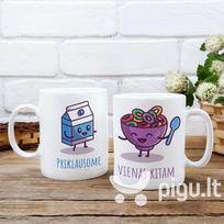 Puodelių komplektas porai "Pusryčių porelė"