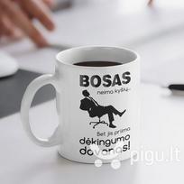 Puodelis "Bosas neima kyšių"