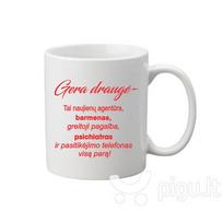 Puodelis „Gera draugė - tai naujienų agentūra“
