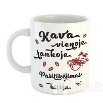 Puodelis "Kava vienoje rankoje, pasitikėjimas kitoje"