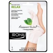 IROHA Relaxing Peppermint Foot Socks Atpalaiduojanti kaukė pėdoms su pipirmėtėm