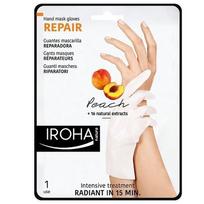 koju kaukes - IROHA Regenerating Peach Hand & Nail Gloves Maitinanti kaukė rankoms su persikais - 1 nuotrauka