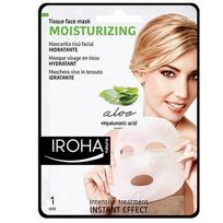 IROHA Moisturizing Aloe + Hyaluronic Acid Raminanti, atgaivinanti veido kaukė su Aloe Vera ir hialuronu