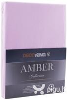 DecoKing jersey Amber Lilac paklodė su guma čiužiniui, 90x200 cm