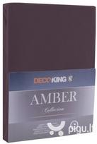 DecoKing jersey Amber Chocolate paklodė su guma čiužiniui, 90x200 cm