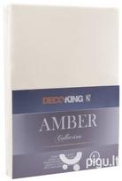 DecoKing jersey Amber Beige paklodė su guma čiužiniu, 90x200 cm