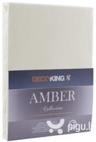 DecoKing jersey Amber Ecru paklodė su guma čiužiniui, 90x200 cm