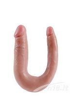Dvigubas varpos imitatorius Pipedream King Cock Double Trouble – Small, kūno spalvos