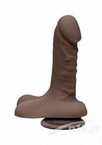 Falo imitatorius Doc Johnson The Super D 13,9 cm, Chocolate