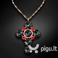 Kaklo papuošalas moterims DiamondSky Glamour su Swarovski kristalais