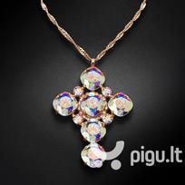 Kaklo papuošalas moterims DiamondSky Glamour su Swarovski kristalais