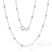 sidabrines grandineles kaklui moterims - Sidabrinė grandinėlė moterims Bead - 1 nuotrauka
