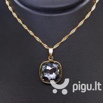 Kaklo papuošalas moterims DiamondSky Fantasy II Silver Night su Swarovski kristalais