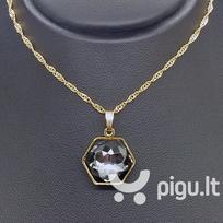 Kaklo papuošalas moterims DiamondSky Fantasy Silver Night su Swarovski kristalais