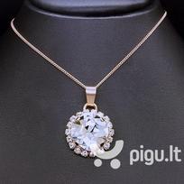 Kaklo papuošalas moterims DiamondSky Glare III su Swarovski kristalais