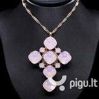 Kaklo papuošalas moterims DiamondSky Glamour su Swarovski kristalais
