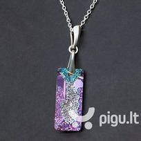 Sidabrinis kaklo papuošalas moterims DiamondSky Growing Crystal II Vitrail Light su Swarovski kristalais