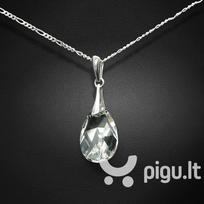 Sidabrinis kaklo papuošalas moterims DiamondSky Baroque su Swarovski kristalais