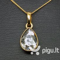 Kaklo papuošalas moterims DiamondSky „Crystal Drop“ su Swarovski kristalais