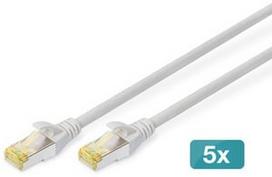 rj45 rinkinys - Laidas Assmann DIGITUS Professional patch cable, pilka, 7 m - 1 nuotrauka