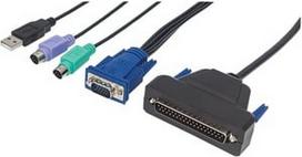 Laidas Intellinet 1-Port KVM Cable for KVM LCD Console 1.8m