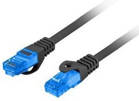 cat - Laidas Lanberg S/FTP CAT.6A Patchcord 20m Black - 1 nuotrauka