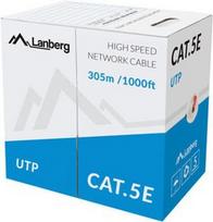 cat5e utp 305 - Laidas Lanberg UTP Cat5e CCA Red 305m - 1 nuotrauka