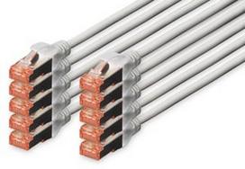 cat6a 0.5m - Tinklo kabelis Assmann, balta, 5 m - 1 nuotrauka