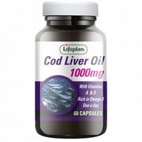 COD LIVER OIL 1000mg, LIFEPLAN, menkių kepenų aliejus, 60 kapsulių