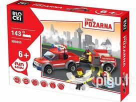 Kaladėlių rinkinys Klocki Blocki MyFireBrigade (KB8055), 143 dalys, 6 m.+