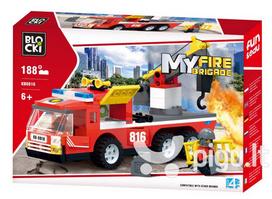 Konstruktorius Blocki MyFireBrigade Gaisrinė mašina su vilkimo kabliu, KB0816, 188vnt
