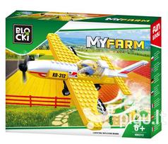 Konstruktorius Blocki MyFarm Lėktuvas laukams purkšti, KB0312, 146vnt.