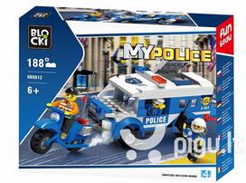 Konstruktorius Blocki MyPolice Policijos patrulių automobilis, KB0612, 188vnt.