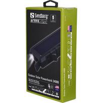 sandberg powerbank - Sandberg Outdoor Solar Powerbank 24000mAh Black (Juoda) - 2 nuotrauka