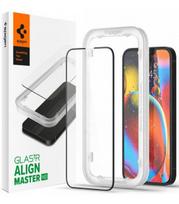 Juodas apsauginis grūdintas stiklas Apple iPhone 13 / 13 Pro telefonui "Spigen AlignMaster Glas tR"