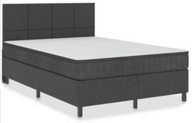 Lova VLX Elegant 3054798, balta/tamsiai pilka, 201x140.5 cm, su čiužiniu, su grotelėmis