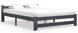 Lova VLX Solid Pine Wood 322021, pilka, 204x127 cm, su grotelėmis
