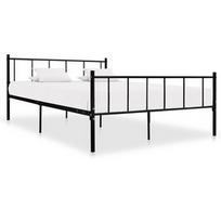 Lova VLX Metal 284641, juoda, 206.4x185.2 cm, su grotelėmis