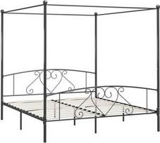 Lova VLX Metal 284446, pilka, 209x207.5 cm, su grotelėmis